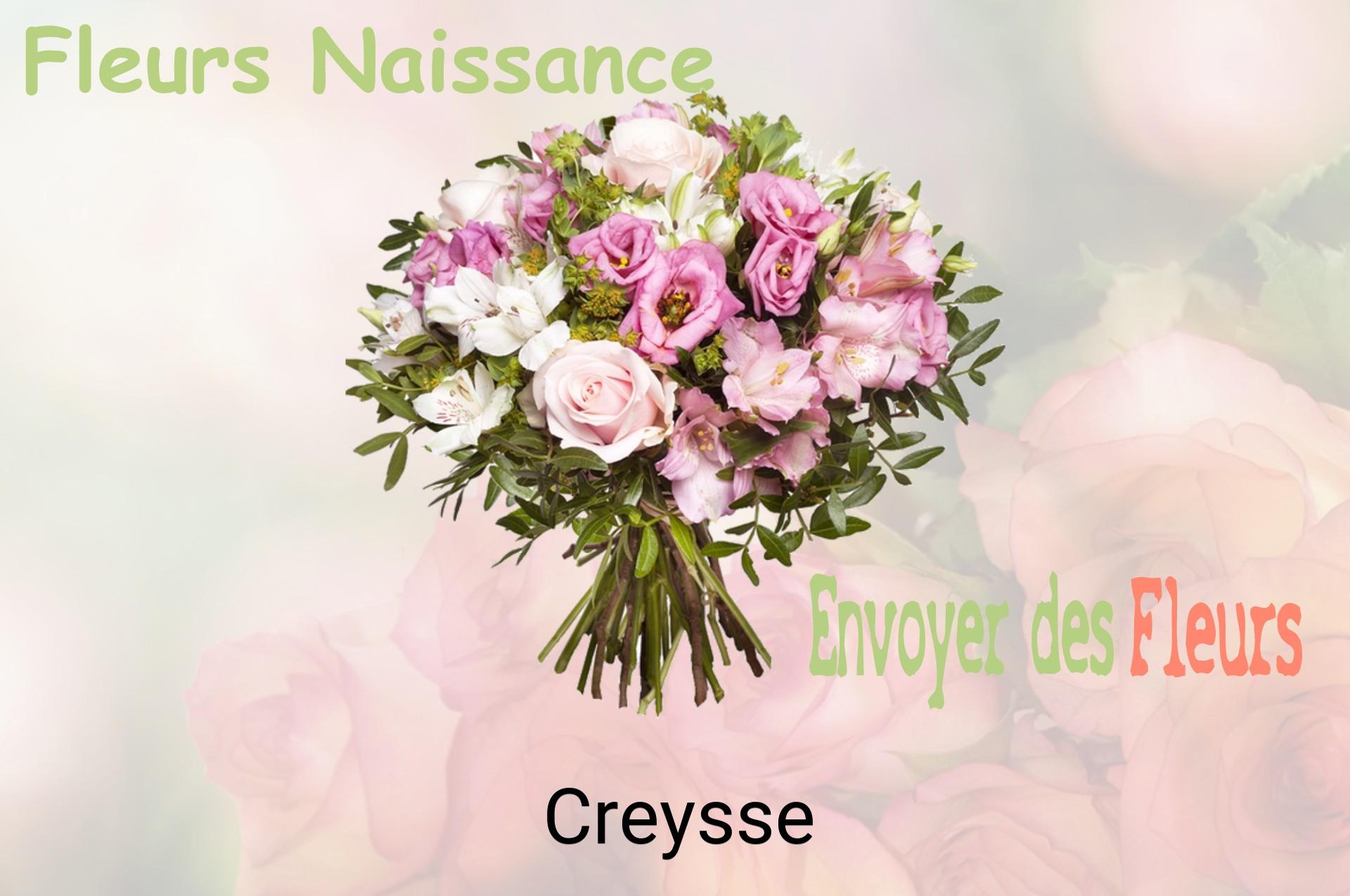Bouquet de fleurs de naissance livré à Creysse